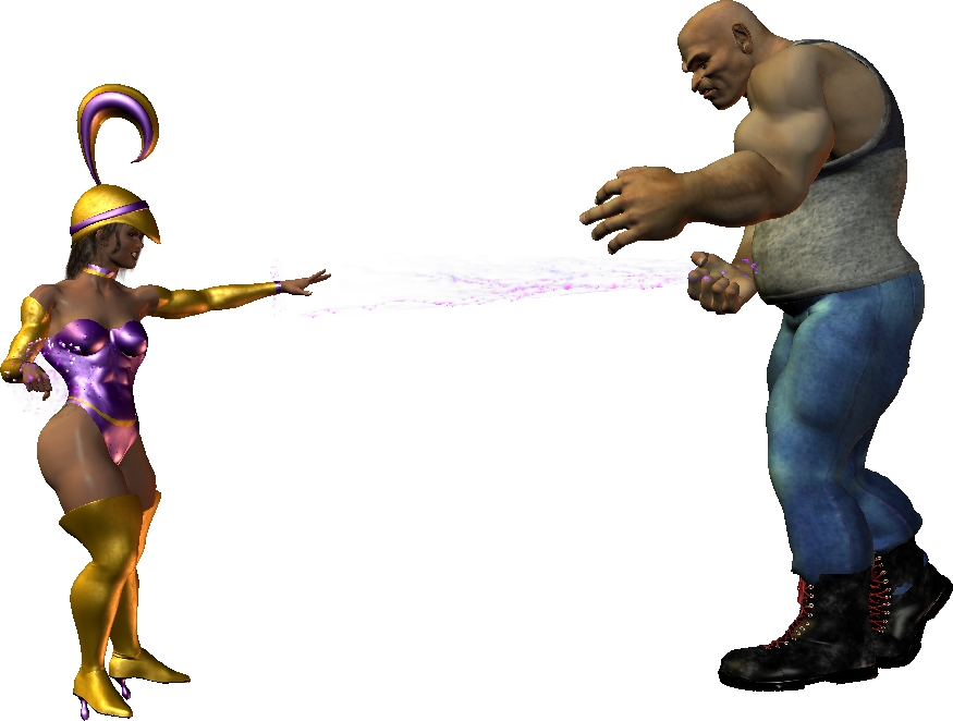 The Avatress vs a Big Thug